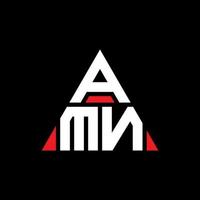création de logo de lettre triangle amn avec forme de triangle. monogramme de conception de logo triangle amn. modèle de logo vectoriel triangle amn avec couleur rouge. amn logo triangulaire logo simple, élégant et luxueux.