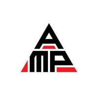 conception de logo de lettre de triangle d'ampli avec la forme de triangle. monogramme de conception de logo de triangle d'ampli. modèle de logo vectoriel triangle ampli avec couleur rouge. amp logo triangulaire logo simple, élégant et luxueux.