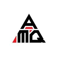 création de logo de lettre triangle amq avec forme de triangle. monogramme de conception de logo triangle amq. modèle de logo vectoriel triangle amq avec couleur rouge. logo triangulaire amq logo simple, élégant et luxueux.