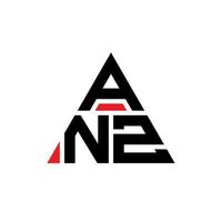 création de logo de lettre triangle anz avec forme de triangle. monogramme de conception de logo triangle anz. modèle de logo vectoriel triangle anz avec couleur rouge. logo triangulaire anz logo simple, élégant et luxueux.