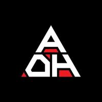 création de logo de lettre triangle aoh avec forme de triangle. monogramme de conception de logo triangle aoh. modèle de logo vectoriel triangle aoh avec couleur rouge. aoh logo triangulaire logo simple, élégant et luxueux.
