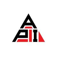 création de logo de lettre triangle api avec forme de triangle. monogramme de conception de logo triangle api. modèle de logo vectoriel triangle api avec couleur rouge. logo triangulaire api logo simple, élégant et luxueux.