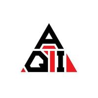 création de logo de lettre triangle aq avec forme de triangle. monogramme de conception de logo triangle aq. modèle de logo vectoriel triangle aq avec couleur rouge. logo triangulaire aqi logo simple, élégant et luxueux.