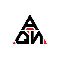 création de logo de lettre triangle aqn avec forme de triangle. monogramme de conception de logo triangle aqn. modèle de logo vectoriel triangle aqn avec couleur rouge. logo triangulaire aqn logo simple, élégant et luxueux.