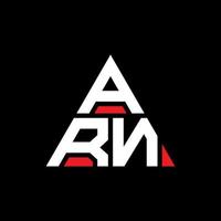 création de logo de lettre triangle arn avec forme de triangle. monogramme de conception de logo triangle arn. modèle de logo vectoriel triangle arn avec couleur rouge. arn logo triangulaire logo simple, élégant et luxueux.