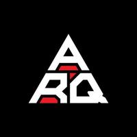 création de logo de lettre triangle arq avec forme de triangle. monogramme de conception de logo triangle arq. modèle de logo vectoriel triangle arq avec couleur rouge. logo triangulaire arq logo simple, élégant et luxueux.
