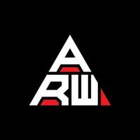 création de logo de lettre triangle arw avec forme de triangle. monogramme de conception de logo triangle arw. modèle de logo vectoriel triangle arw avec couleur rouge. logo triangulaire arw logo simple, élégant et luxueux.