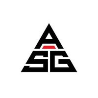 création de logo de lettre triangle asg avec forme de triangle. monogramme de conception de logo triangle asg. modèle de logo vectoriel triangle asg avec couleur rouge. logo triangulaire asg logo simple, élégant et luxueux.