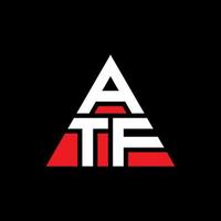 création de logo de lettre triangle atf avec forme de triangle. monogramme de conception de logo triangle atf. modèle de logo vectoriel triangle atf avec couleur rouge. logo triangulaire atf logo simple, élégant et luxueux.