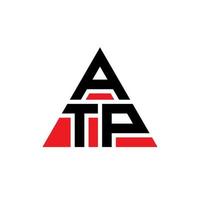 conception de logo de lettre de triangle d'atp avec la forme de triangle. monogramme de conception de logo triangle atp. modèle de logo vectoriel triangle atp avec couleur rouge. logo triangulaire atp logo simple, élégant et luxueux.