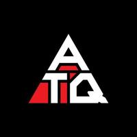 création de logo de lettre triangle atq avec forme de triangle. monogramme de conception de logo triangle atq. modèle de logo vectoriel triangle atq avec couleur rouge. logo triangulaire atq logo simple, élégant et luxueux.