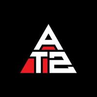 création de logo de lettre triangle atz avec forme de triangle. monogramme de conception de logo triangle atz. modèle de logo vectoriel triangle atz avec couleur rouge. logo triangulaire atz logo simple, élégant et luxueux.