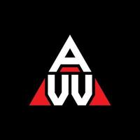 création de logo de lettre triangle avv avec forme de triangle. monogramme de conception de logo triangle avv. modèle de logo vectoriel triangle avv avec couleur rouge. logo triangulaire avv logo simple, élégant et luxueux.