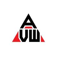 création de logo de lettre triangle avw avec forme de triangle. monogramme de conception de logo triangle avw. modèle de logo vectoriel triangle avw avec couleur rouge. logo triangulaire avw logo simple, élégant et luxueux.