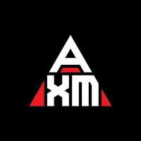 création de logo de lettre triangle axm avec forme de triangle. monogramme de conception de logo triangle axm. modèle de logo vectoriel triangle axm avec couleur rouge. logo triangulaire axm logo simple, élégant et luxueux.