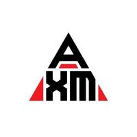 création de logo de lettre triangle axm avec forme de triangle. monogramme de conception de logo triangle axm. modèle de logo vectoriel triangle axm avec couleur rouge. logo triangulaire axm logo simple, élégant et luxueux.