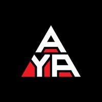 création de logo de lettre triangle aya avec forme de triangle. monogramme de conception de logo triangle aya. modèle de logo vectoriel triangle aya avec couleur rouge. aya logo triangulaire logo simple, élégant et luxueux.