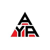 création de logo de lettre triangle aya avec forme de triangle. monogramme de conception de logo triangle aya. modèle de logo vectoriel triangle aya avec couleur rouge. aya logo triangulaire logo simple, élégant et luxueux.