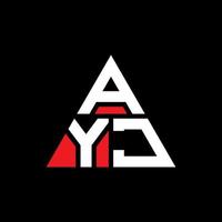 conception de logo de lettre de triangle d'ayj avec la forme de triangle. monogramme de conception de logo triangle ayj. modèle de logo vectoriel triangle ayj avec couleur rouge. ayj logo triangulaire logo simple, élégant et luxueux.
