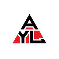 création de logo de lettre triangle ayl avec forme de triangle. monogramme de conception de logo triangle ayl. modèle de logo vectoriel triangle ayl avec couleur rouge. logo triangulaire ayl logo simple, élégant et luxueux.