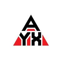 création de logo de lettre triangle ayx avec forme de triangle. monogramme de conception de logo triangle ayx. modèle de logo vectoriel triangle ayx avec couleur rouge. logo triangulaire ayx logo simple, élégant et luxueux.