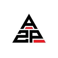 création de logo de lettre triangle azp avec forme de triangle. monogramme de conception de logo triangle azp. modèle de logo vectoriel triangle azp avec couleur rouge. logo triangulaire azp logo simple, élégant et luxueux.