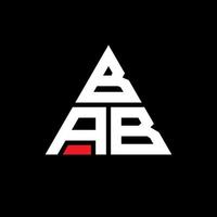 création de logo de lettre triangle bab avec forme de triangle. monogramme de conception de logo triangle bab. modèle de logo vectoriel triangle bab avec couleur rouge. logo triangulaire bab logo simple, élégant et luxueux.