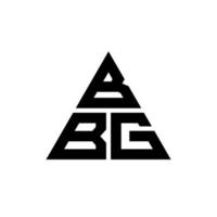 création de logo de lettre triangle bbg avec forme de triangle. monogramme de conception de logo triangle bbg. modèle de logo vectoriel triangle bbg avec couleur rouge. logo triangulaire bbg logo simple, élégant et luxueux.