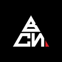 création de logo de lettre triangle bcn avec forme de triangle. monogramme de conception de logo triangle bcn. modèle de logo vectoriel triangle bcn avec couleur rouge. logo triangulaire bcn logo simple, élégant et luxueux.