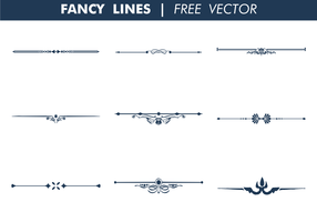 Lignes de fantaisie décoratives vecteur gratuit