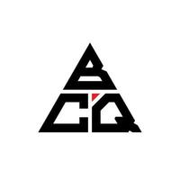 création de logo de lettre triangle bcq avec forme de triangle. monogramme de conception de logo triangle bcq. modèle de logo vectoriel triangle bcq avec couleur rouge. bcq logo triangulaire logo simple, élégant et luxueux.
