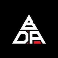 création de logo de lettre triangle bda avec forme de triangle. monogramme de conception de logo triangle bda. modèle de logo vectoriel triangle bda avec couleur rouge. logo triangulaire bda logo simple, élégant et luxueux.