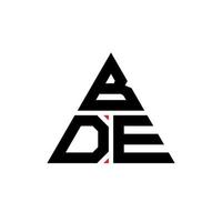 création de logo de lettre bde triangle avec forme de triangle. monogramme de conception de logo triangle bde. modèle de logo vectoriel triangle bde avec couleur rouge. bde logo triangulaire logo simple, élégant et luxueux.