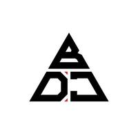 création de logo de lettre triangle bdj avec forme de triangle. monogramme de conception de logo triangle bdj. modèle de logo vectoriel triangle bdj avec couleur rouge. logo triangulaire bdj logo simple, élégant et luxueux.