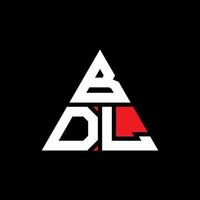 création de logo de lettre triangle bdl avec forme de triangle. monogramme de conception de logo triangle bdl. modèle de logo vectoriel triangle bdl avec couleur rouge. logo triangulaire bdl logo simple, élégant et luxueux.