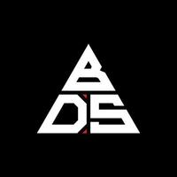 création de logo de lettre triangle bds avec forme de triangle. monogramme de conception de logo triangle bds. modèle de logo vectoriel triangle bds avec couleur rouge. logo triangulaire bds logo simple, élégant et luxueux.