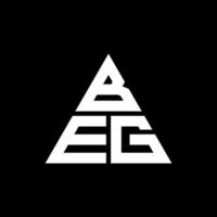 beg triangle lettre logo design avec forme de triangle. mendier le monogramme de conception de logo de triangle. mendier le modèle de logo vectoriel triangle avec la couleur rouge. mendier logo triangulaire logo simple, élégant et luxueux.