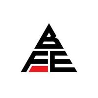 création de logo de lettre bfe triangle avec forme de triangle. monogramme de conception de logo triangle bfe. modèle de logo vectoriel triangle bfe avec couleur rouge. logo triangulaire bfe logo simple, élégant et luxueux.