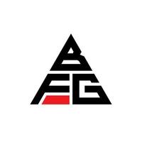 création de logo de lettre triangle bfg avec forme de triangle. monogramme de conception de logo triangle bfg. modèle de logo vectoriel triangle bfg avec couleur rouge. logo triangulaire bfg logo simple, élégant et luxueux.