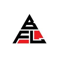 création de logo de lettre triangle bfl avec forme de triangle. monogramme de conception de logo triangle bfl. modèle de logo vectoriel triangle bfl avec couleur rouge. logo triangulaire bfl logo simple, élégant et luxueux.