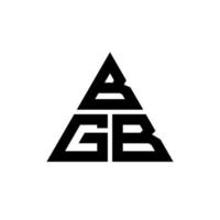 création de logo de lettre triangle bgb avec forme de triangle. monogramme de conception de logo triangle bgb. modèle de logo vectoriel triangle bgb avec couleur rouge. logo triangulaire bgb logo simple, élégant et luxueux.