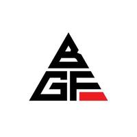 création de logo de lettre triangle bgf avec forme de triangle. monogramme de conception de logo triangle bgf. modèle de logo vectoriel triangle bgf avec couleur rouge. logo triangulaire bgf logo simple, élégant et luxueux.