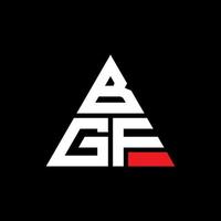 création de logo de lettre triangle bgf avec forme de triangle. monogramme de conception de logo triangle bgf. modèle de logo vectoriel triangle bgf avec couleur rouge. logo triangulaire bgf logo simple, élégant et luxueux.