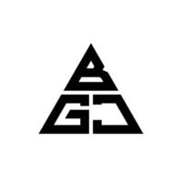création de logo de lettre triangle bgj avec forme de triangle. monogramme de conception de logo triangle bgj. modèle de logo vectoriel triangle bgj avec couleur rouge. logo triangulaire bgj logo simple, élégant et luxueux.