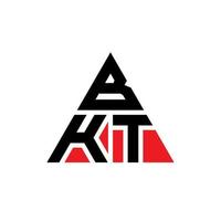 création de logo de lettre triangle bkt avec forme de triangle. monogramme de conception de logo triangle bkt. modèle de logo vectoriel triangle bkt avec couleur rouge. logo triangulaire bkt logo simple, élégant et luxueux.