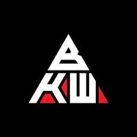 création de logo de lettre triangle bkw avec forme de triangle. monogramme de conception de logo triangle bkw. modèle de logo vectoriel triangle bkw avec couleur rouge. logo triangulaire bkw logo simple, élégant et luxueux.