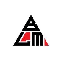 création de logo de lettre triangle blm avec forme de triangle. monogramme de conception de logo triangle blm. modèle de logo vectoriel triangle blm avec couleur rouge. logo triangulaire blm logo simple, élégant et luxueux.