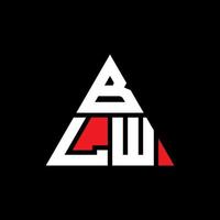 création de logo de lettre triangle blw avec forme de triangle. monogramme de conception de logo triangle blw. modèle de logo vectoriel triangle blw avec couleur rouge. logo triangulaire blw logo simple, élégant et luxueux.