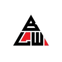 création de logo de lettre triangle blw avec forme de triangle. monogramme de conception de logo triangle blw. modèle de logo vectoriel triangle blw avec couleur rouge. logo triangulaire blw logo simple, élégant et luxueux.