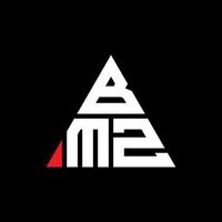 création de logo de lettre triangle bmz avec forme de triangle. monogramme de conception de logo triangle bmz. modèle de logo vectoriel triangle bmz avec couleur rouge. logo triangulaire bmz logo simple, élégant et luxueux.